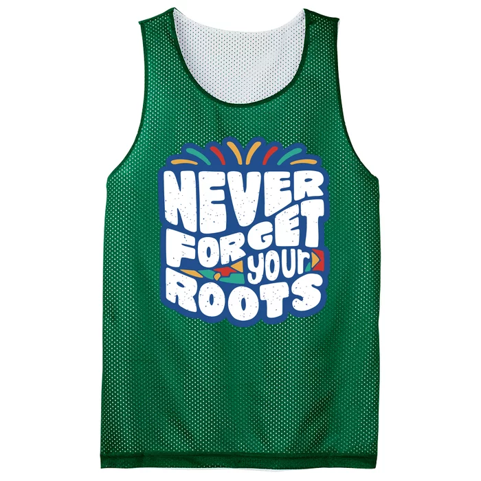 Never Forget Your Roots Black History Month Mesh Reversible Basketball Jersey Tank