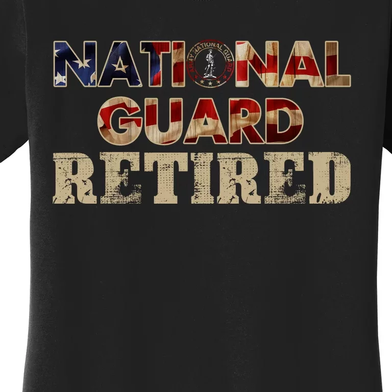 National Guard American Flag Proud Patriotic Women's T-Shirt