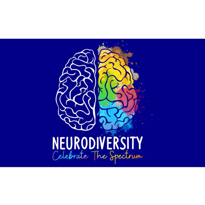 Neurodiversity Gift Autism Spectrum Asd Adhd Rainbow Brain Gift Bumper Sticker