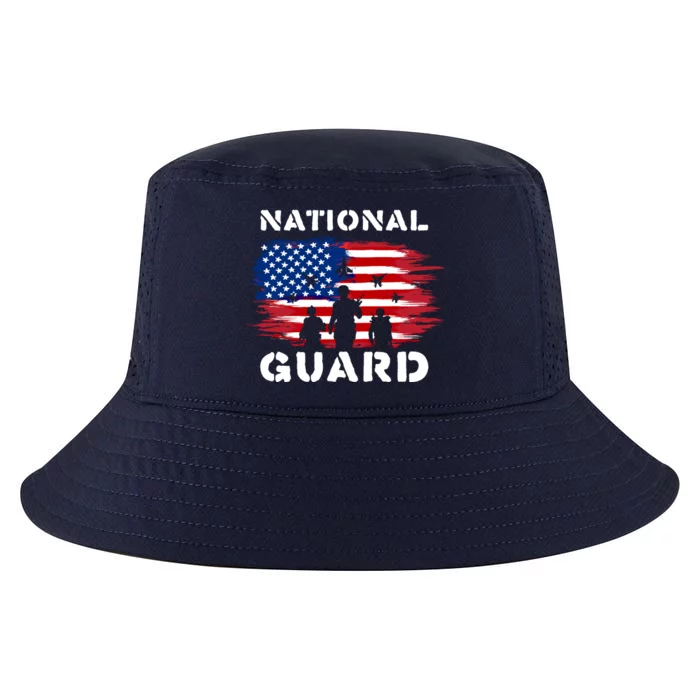 National Guard American Flag Proud Patriotic Gift Cool Comfort Performance Bucket Hat