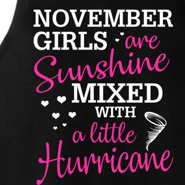 November Girls Are Sunshine Mixed With A Little Hurricane Cute Gift Ladies Tri-Blend Wicking Tank