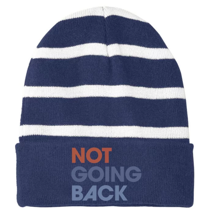 Not Going Back Striped Beanie with Solid Band