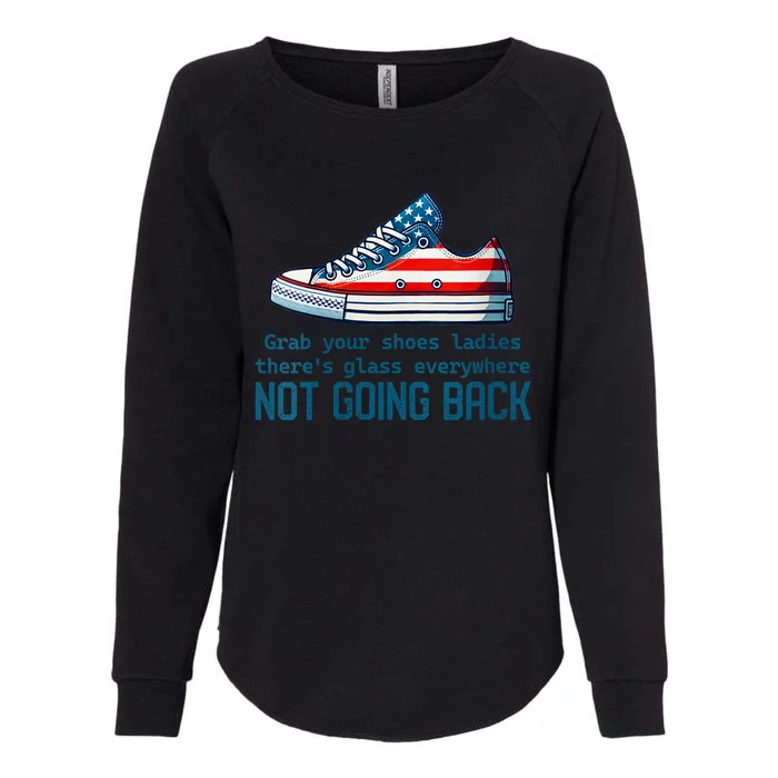 Not Going Back Glass Ceiling Shoe Kamala Harris Womens California Wash Sweatshirt