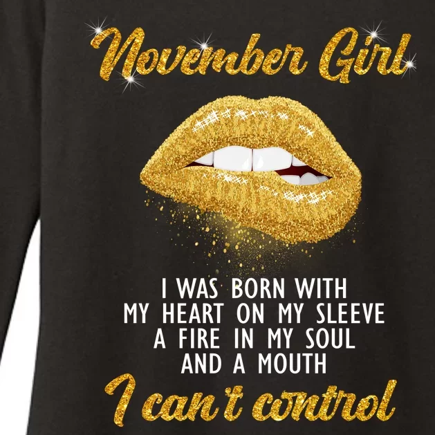 November Girl Birthday Gift Womens CVC Long Sleeve Shirt