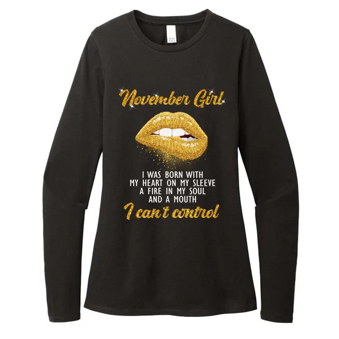 November Girl Birthday Gift Womens CVC Long Sleeve Shirt