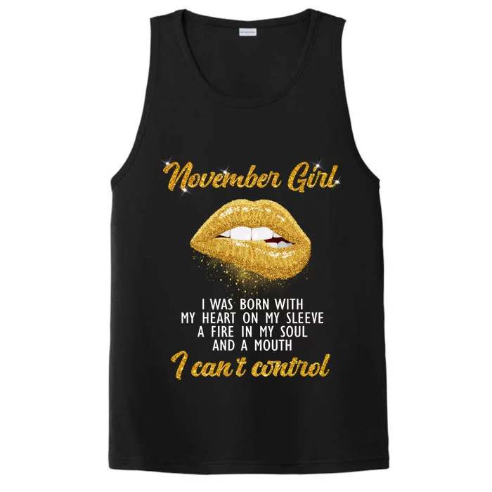 November Girl Birthday Gift Performance Tank