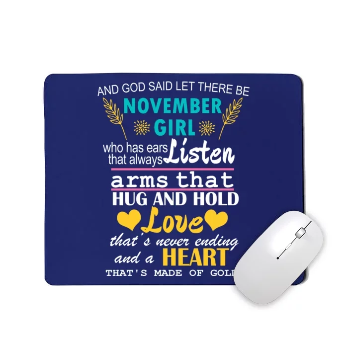 November Girl Birthday Gift Mousepad