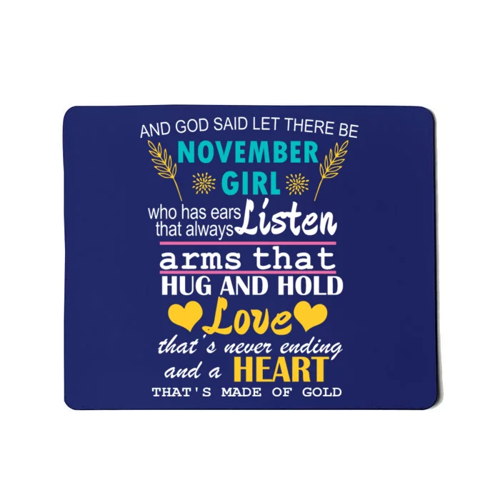 November Girl Birthday Gift Mousepad