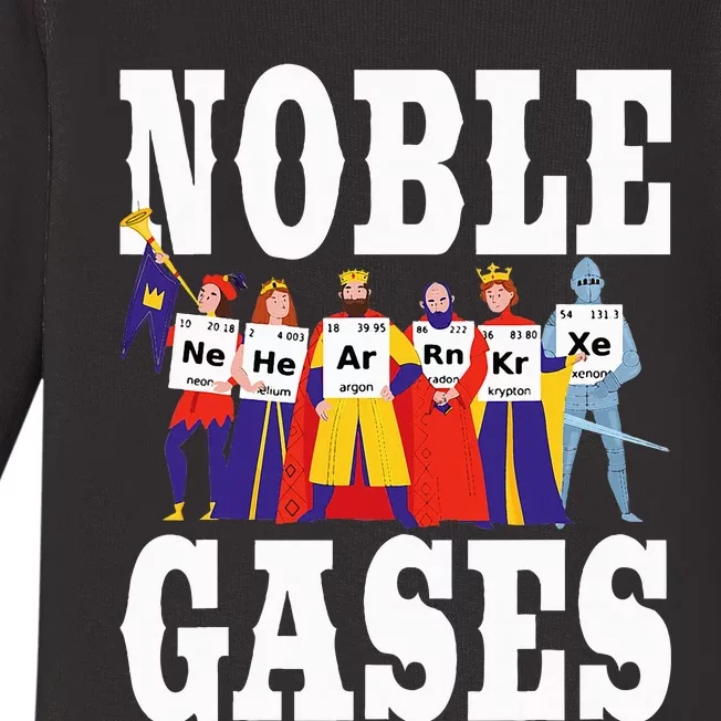 Noble Gases Chemistry Humor Science Teacher Periodic Table Baby Long Sleeve Bodysuit