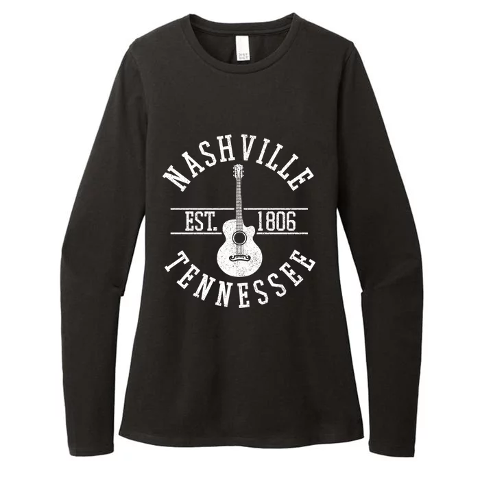 Nashville Gift Country Music City Guitar Gift Womens CVC Long Sleeve Shirt