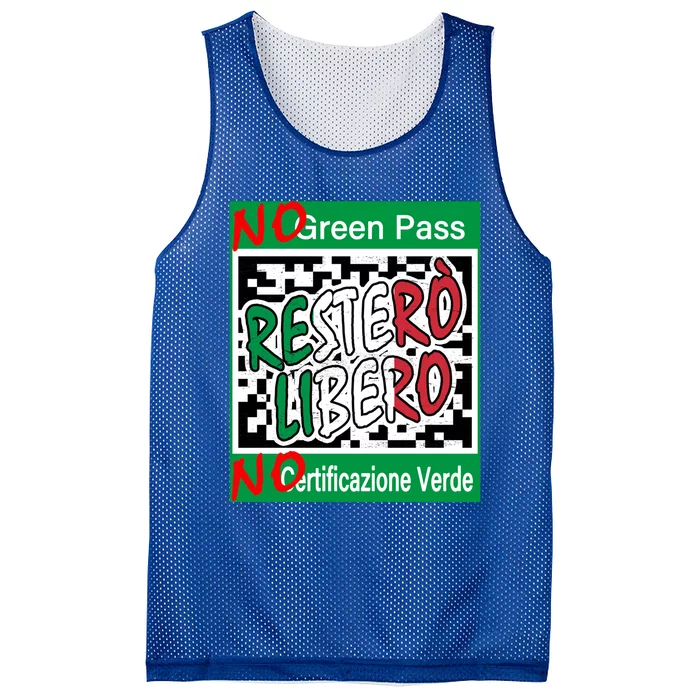 No Green Certification No Green Pass I Will Stay Free Gift Mesh Reversible Basketball Jersey Tank