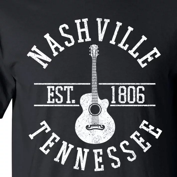 Nashville Gift Country Music City Guitar Gift Tall T-Shirt