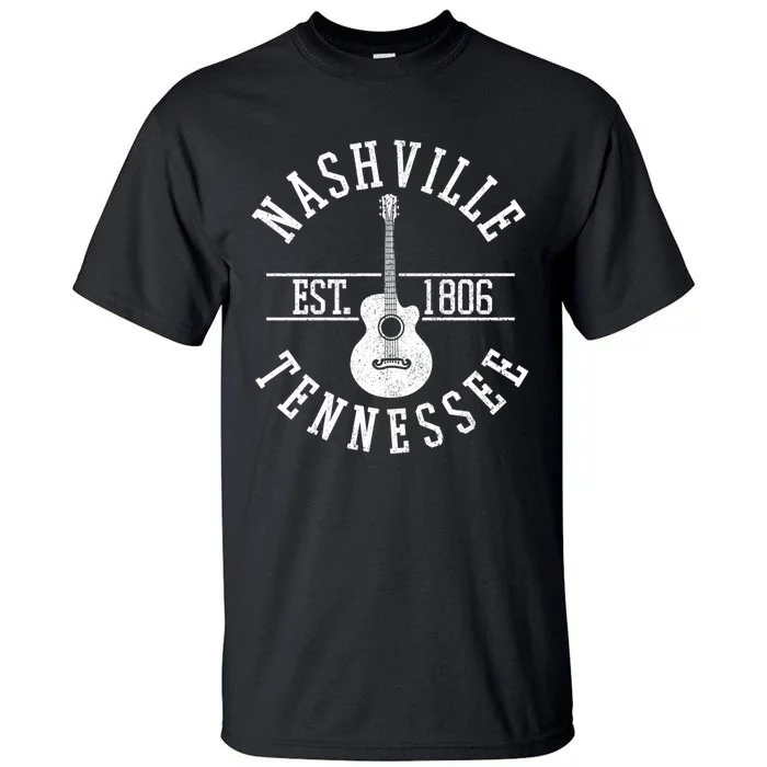 Nashville Gift Country Music City Guitar Gift Tall T-Shirt