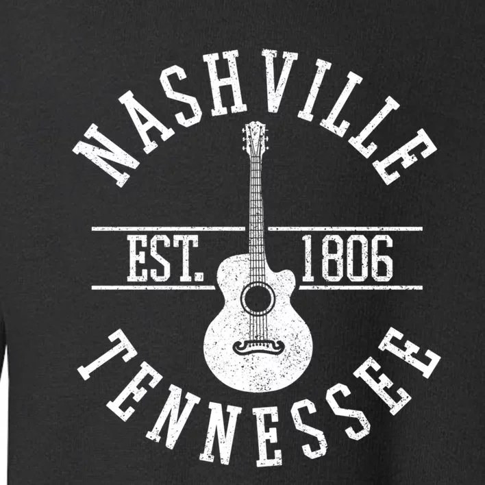 Nashville Gift Country Music City Guitar Gift Toddler Sweatshirt