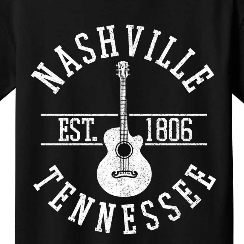 Nashville Gift Country Music City Guitar Gift Kids T-Shirt