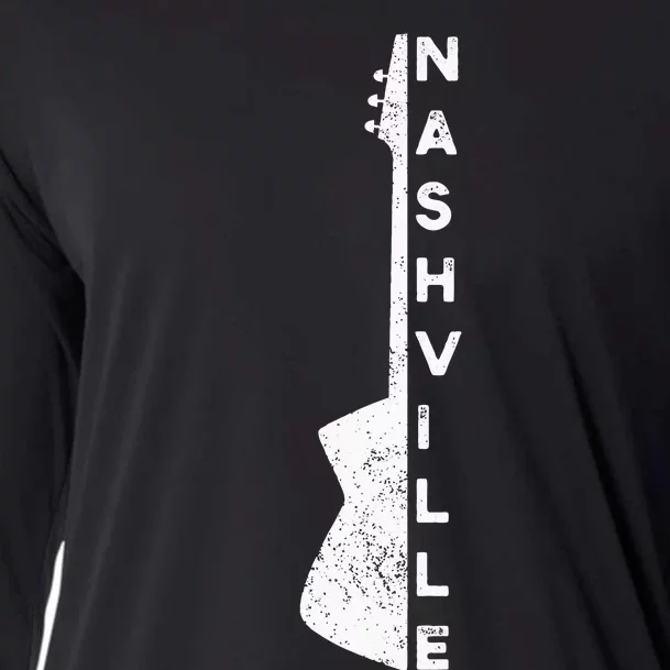 Nashville Guitar Country Music Lovers Gifts For Fathers Day Cooling Performance Long Sleeve Crew