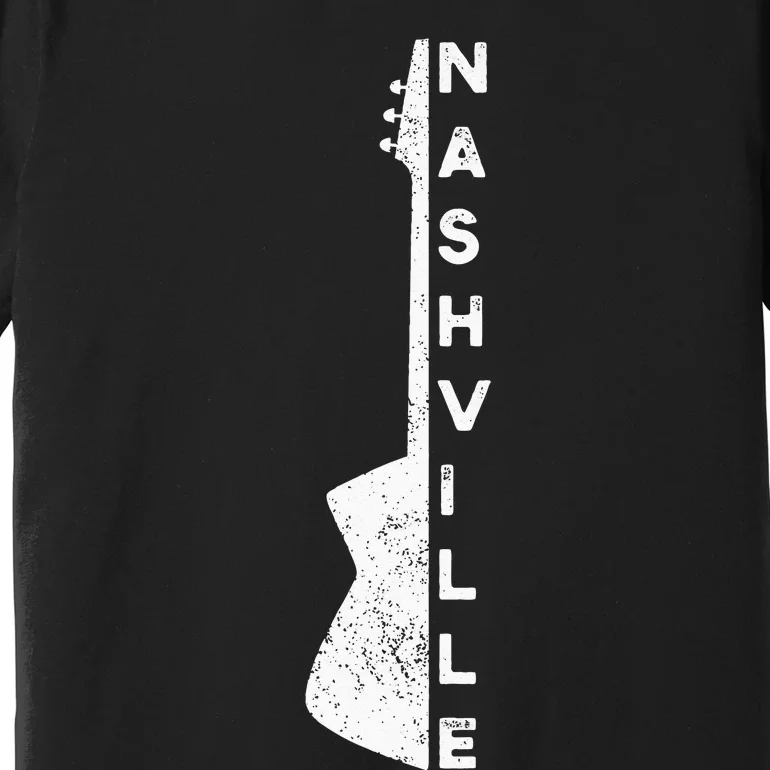 Nashville Guitar Country Music Lovers Gifts For Fathers Day Premium T-Shirt