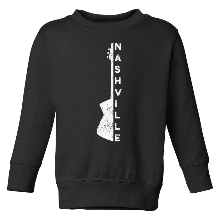 Nashville Guitar Country Music Lovers Gifts For Fathers Day Toddler Sweatshirt