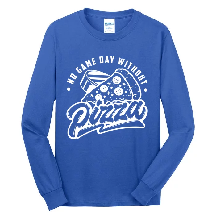 No Game Day Without Pizza Hockey Fan Great Gift Tall Long Sleeve T-Shirt