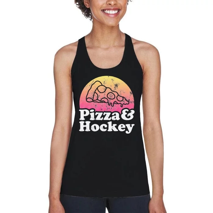 No Game Day Without Pizza, Hockey Fan Women's Racerback Tank