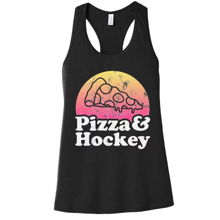 No Game Day Without Pizza, Hockey Fan Women's Racerback Tank