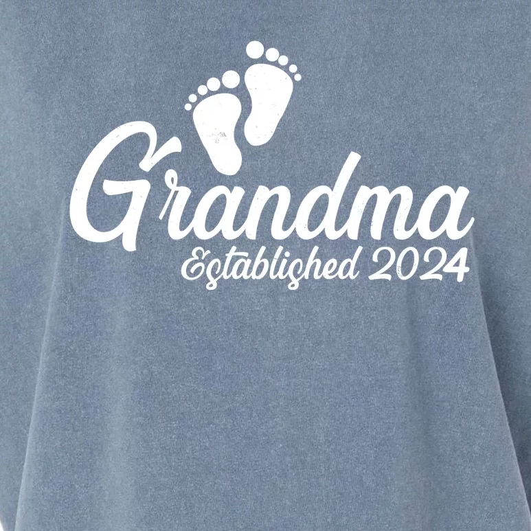 New Grandma Established 2024 Family Garment-Dyed Women's Muscle Tee