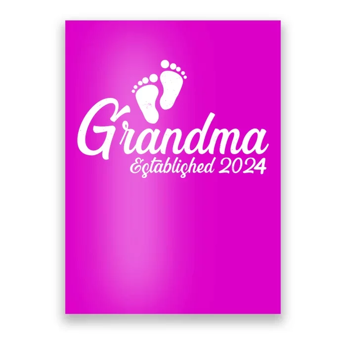 New Grandma Established 2024 Family Poster