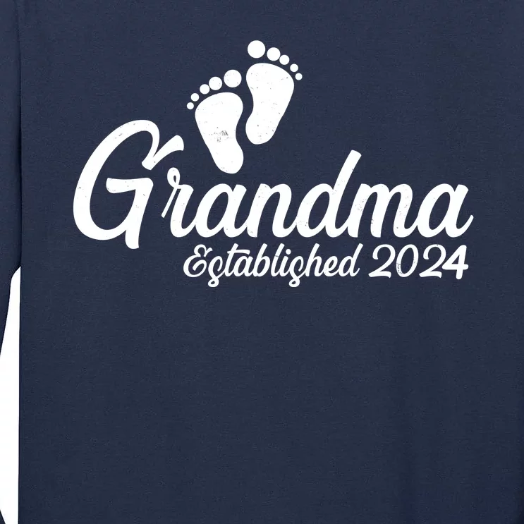 New Grandma Established 2024 Family Tall Long Sleeve T-Shirt