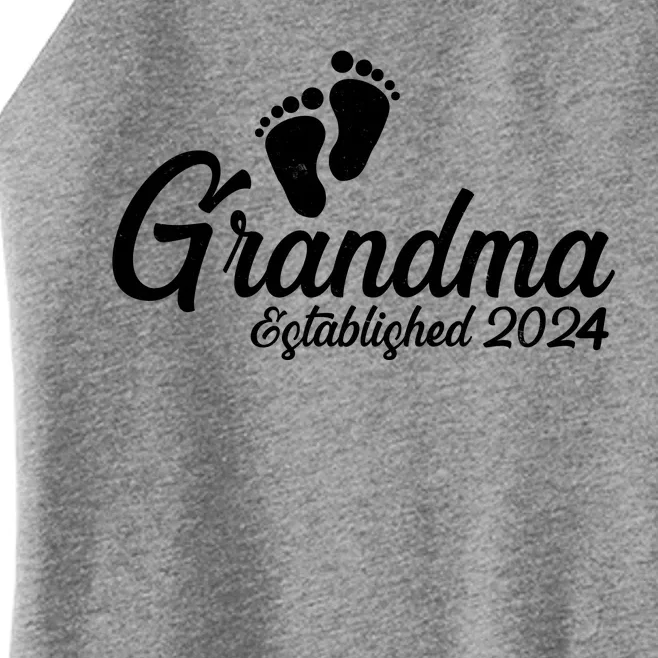 New Grandma Established 2024 Family Women’s Perfect Tri Rocker Tank