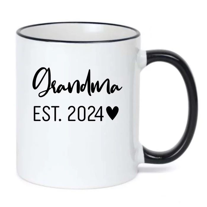 New Grandma Est. 2024 Black Color Changing Mug