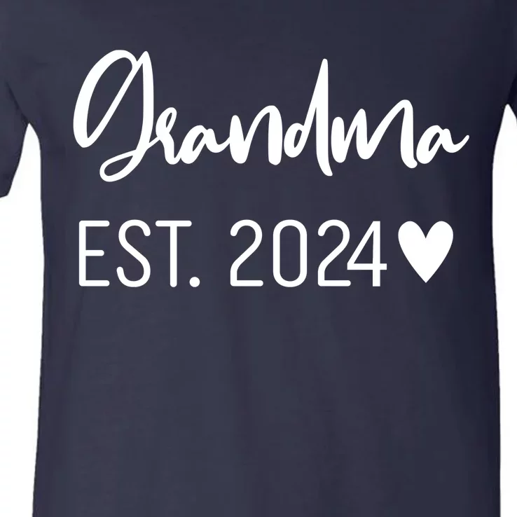 New Grandma Est. 2024 V-Neck T-Shirt