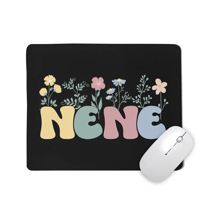 Nene Grandmother Flowers Groovy mother's day Mousepad