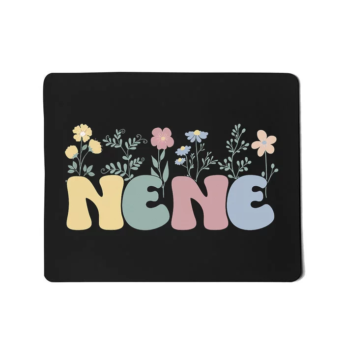 Nene Grandmother Flowers Groovy mother's day Mousepad