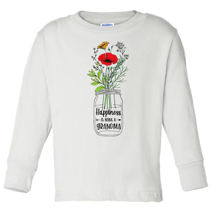 New Grandma for  Happiness Is Being A Grandma Toddler Long Sleeve Shirt