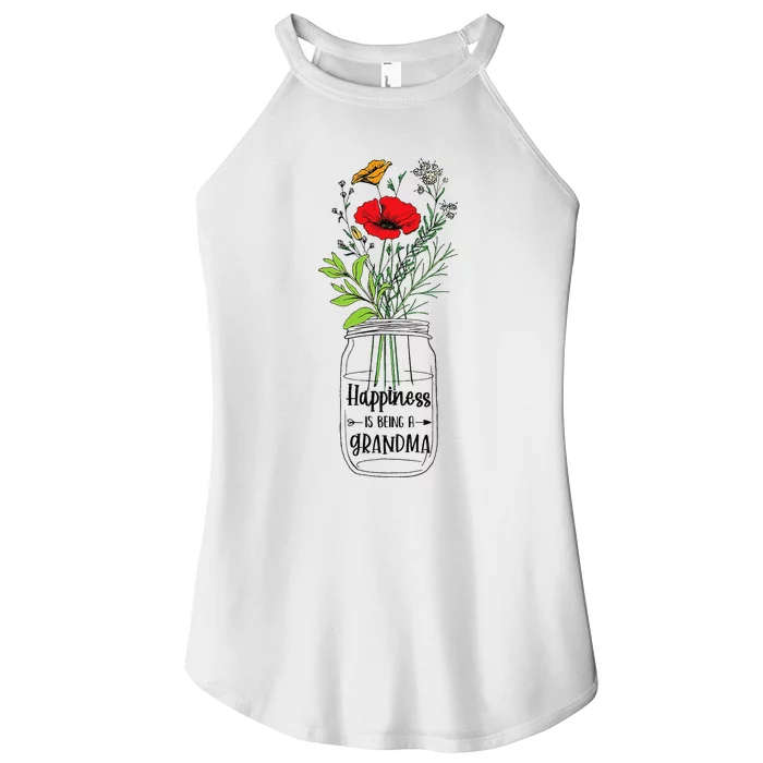 New Grandma for  Happiness Is Being A Grandma Women’s Perfect Tri Rocker Tank