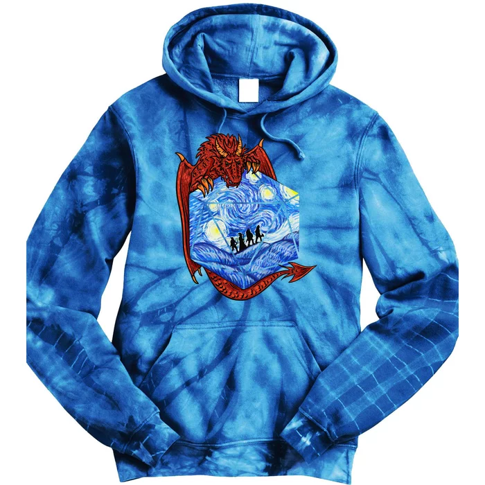 Nerdy Gamer Fantasy Art Starry Night Tie Dye Hoodie