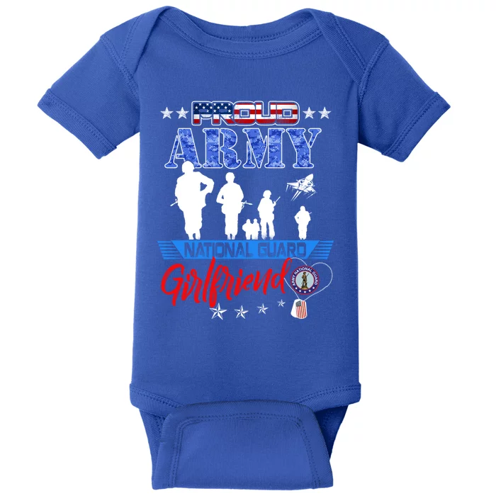 National Guard Friend Proud Army National Guard Us Flag Gift Baby Bodysuit