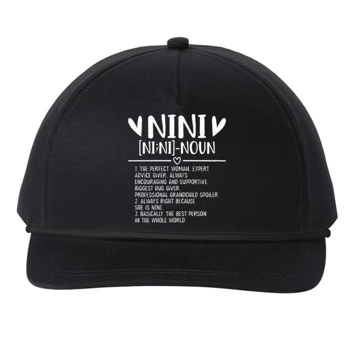 Nini Gifts From Grandchild Mothers Day Snapback Five-Panel Rope Hat