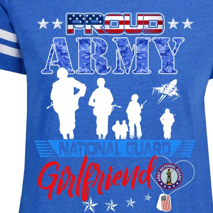 National Guard Friend Proud Army National Guard Us Flag Meaningful Gift Enza Ladies Jersey Football T-Shirt