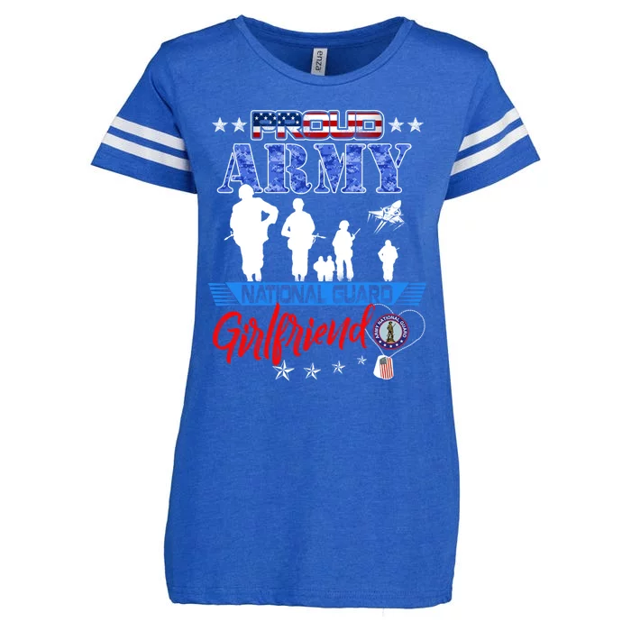 National Guard Friend Proud Army National Guard Us Flag Meaningful Gift Enza Ladies Jersey Football T-Shirt