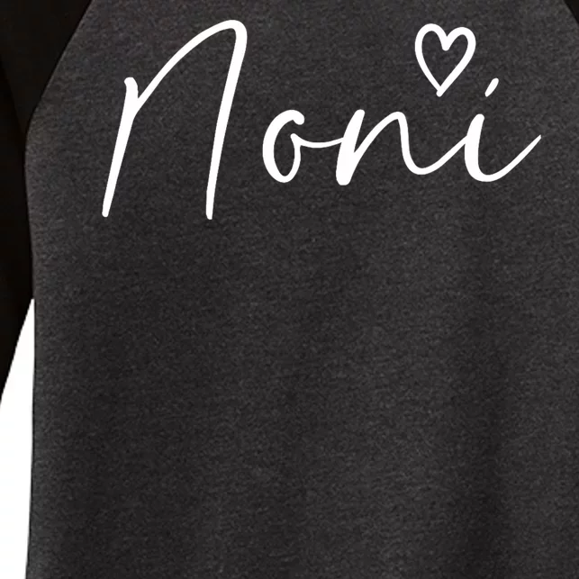 Noni Gifts For Women Grandma Heart MotherS Day Noni Women's Tri-Blend 3/4-Sleeve Raglan Shirt