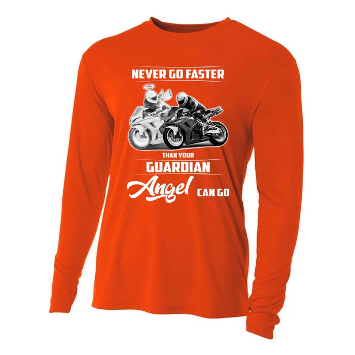 Never Go Faster Than Your Guardian Angel Can Go Gift Cooling Performance Long Sleeve Crew