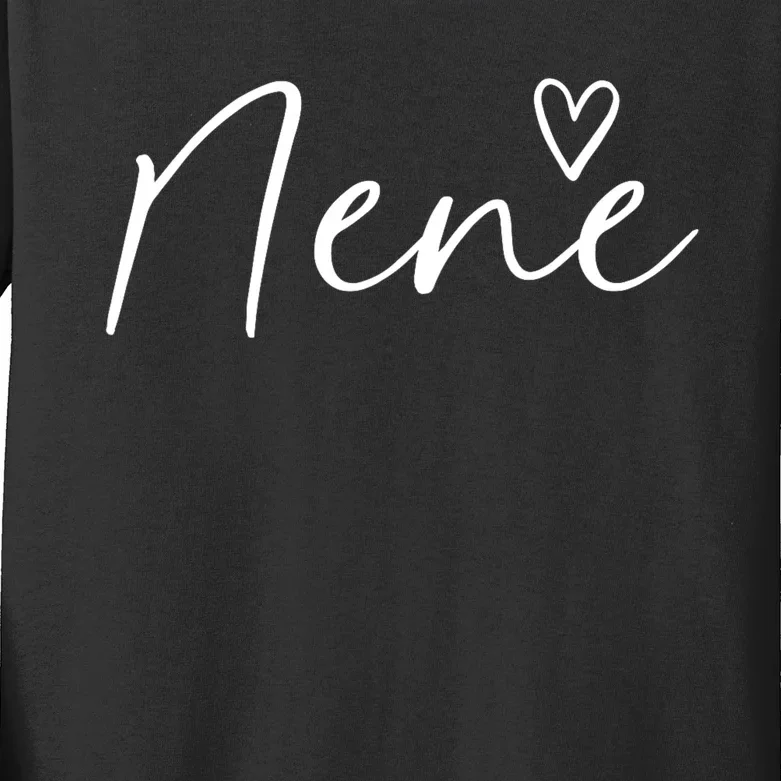 Nene Gifts For Women Grandma Heart MotherS Day Nene Kids Long Sleeve Shirt