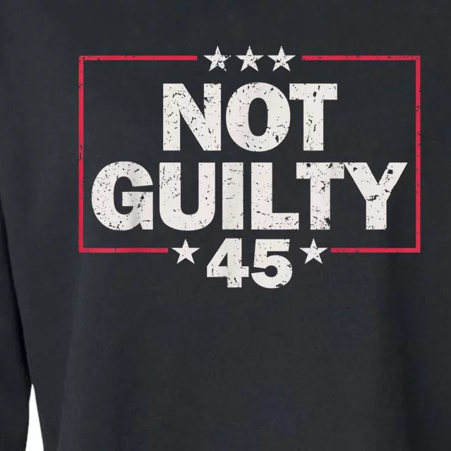 Not Guilty Free Trump 2024 Cropped Pullover Crew