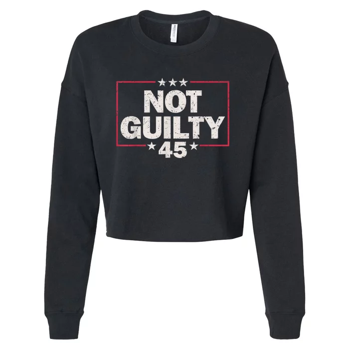 Not Guilty Free Trump 2024 Cropped Pullover Crew