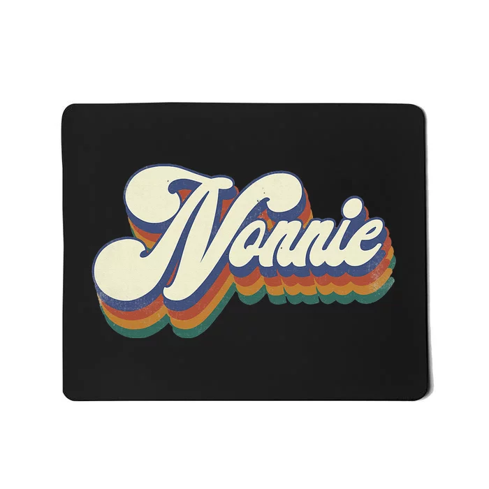 Nonnie Gifts For Grandma Retro Vintage Mother's Day Nonnie Mousepad