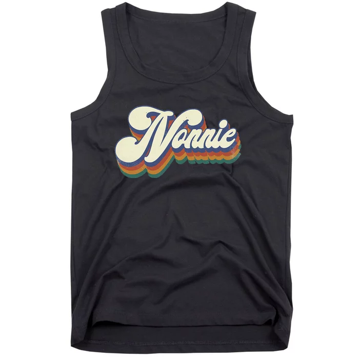 Nonnie Gifts For Grandma Retro Vintage Mother's Day Nonnie Tank Top