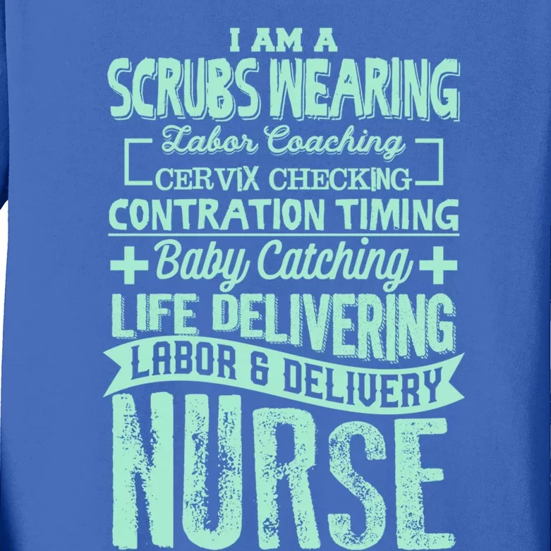 Nurse Gifgift Graduating School Rn Labor Delivery Nurse Gift Kids Long Sleeve Shirt