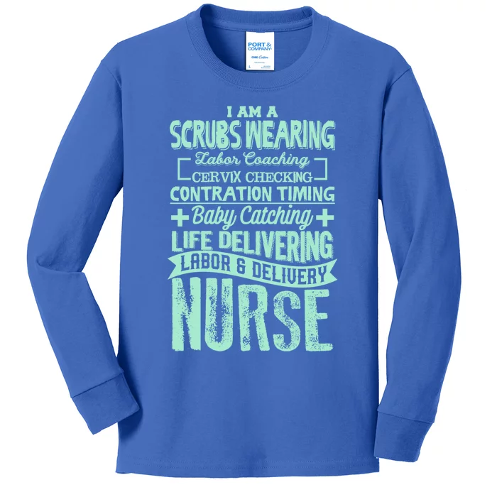 Nurse Gifgift Graduating School Rn Labor Delivery Nurse Gift Kids Long Sleeve Shirt