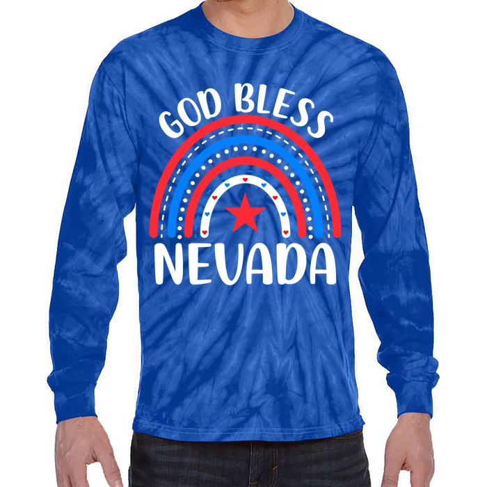 Nevada Great Gift I Love Nevada Usa Funny Gift Tie-Dye Long Sleeve Shirt